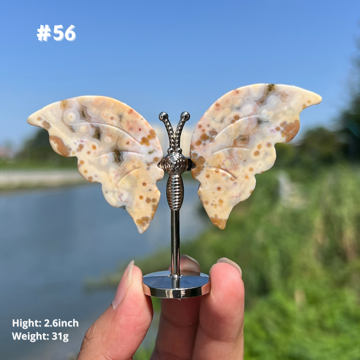Unique,8th Vein Ocean Jasper Butterfly