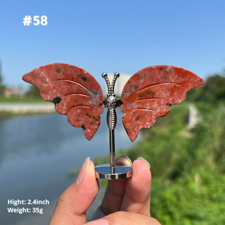 Unique,8th Vein Ocean Jasper Butterfly