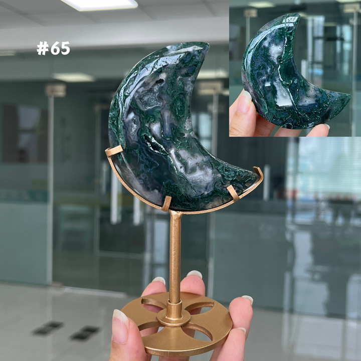 Unique,Moss Agate Moon
