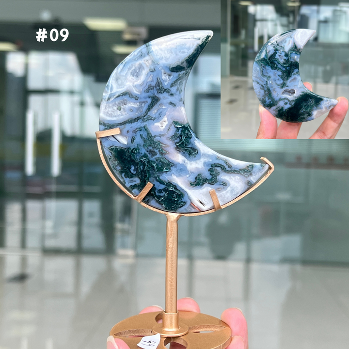 Unique,Moss Agate Moon