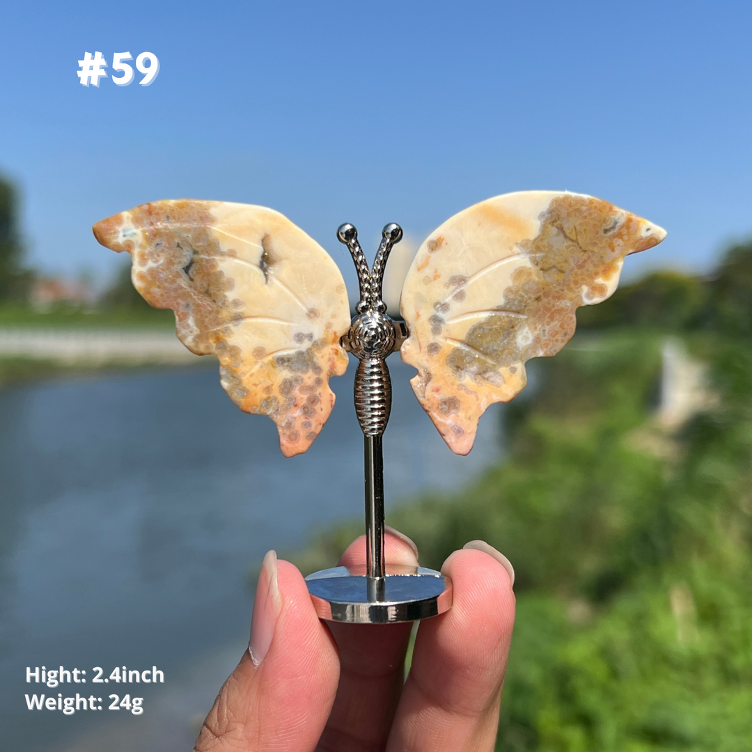 Unique,8th Vein Ocean Jasper Butterfly