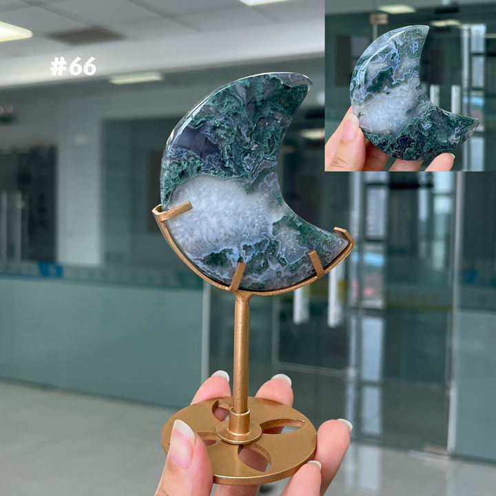 Unique,Moss Agate Moon
