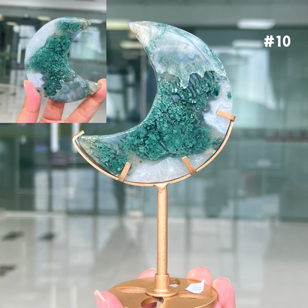 Unique,Moss Agate Moon