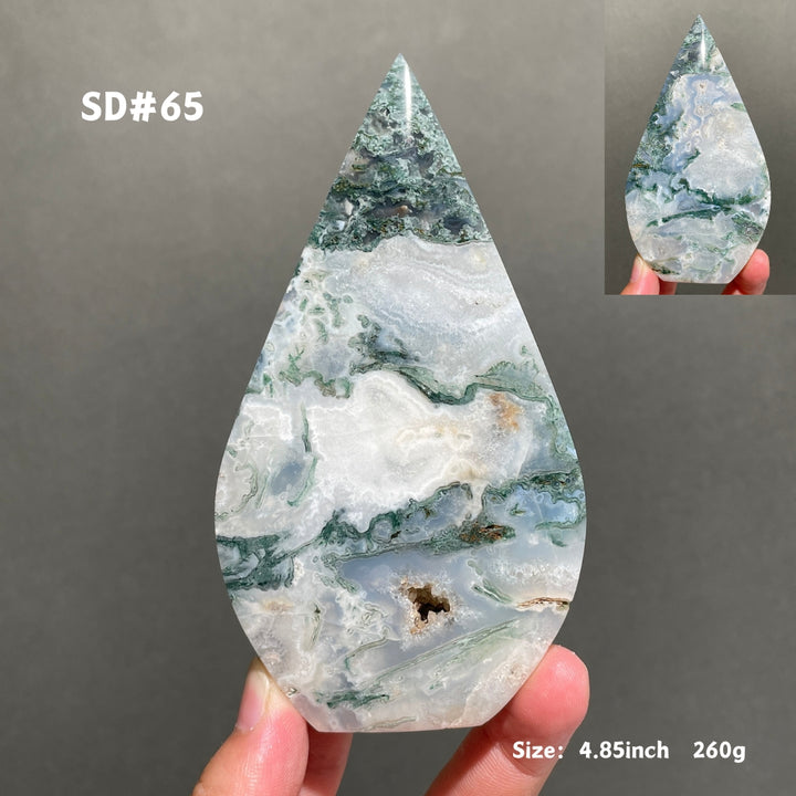 Unique,Moss Agate Teardrop