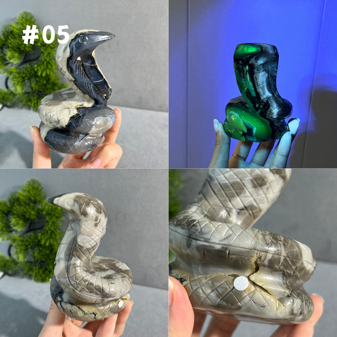 Unique,Volcanic Agate Snake