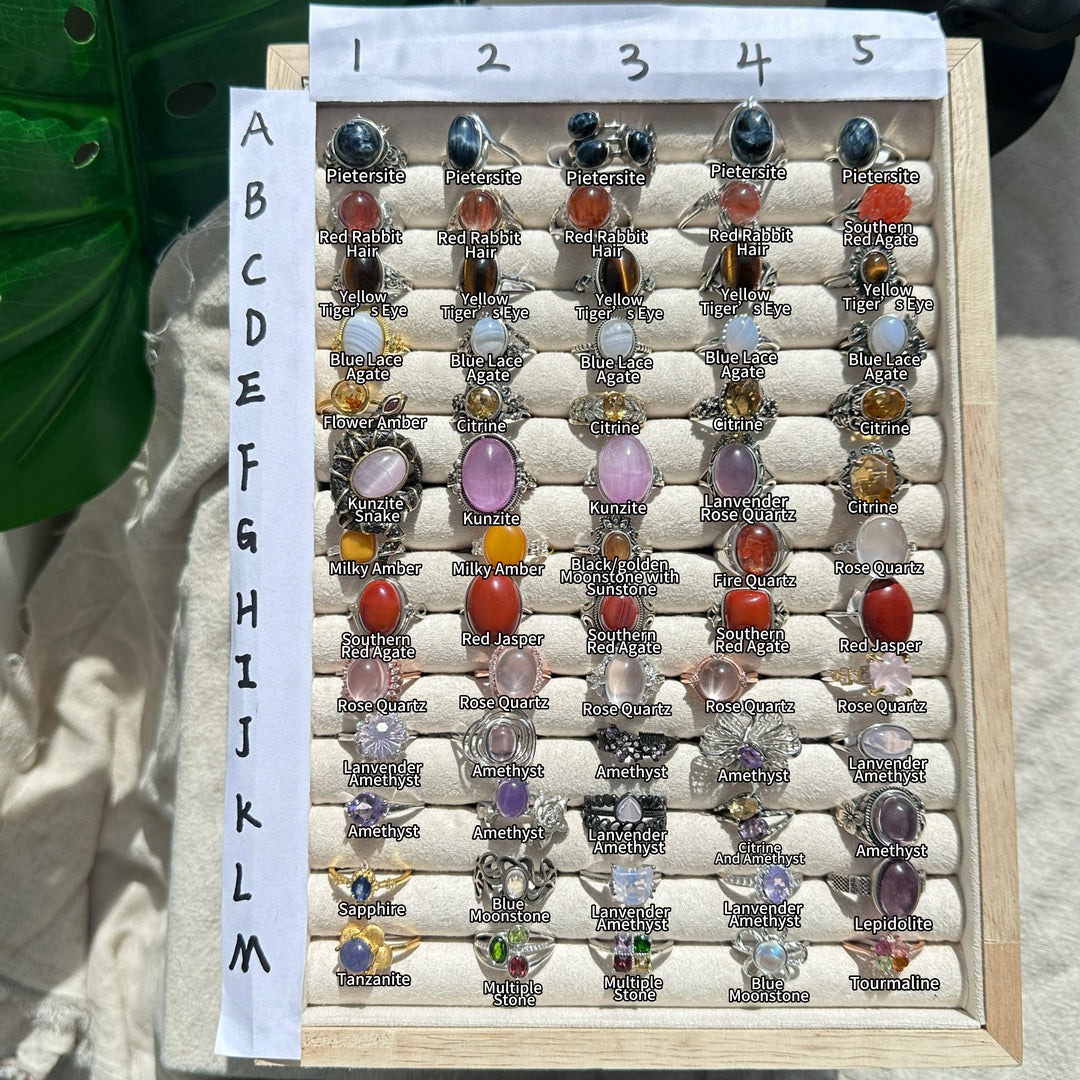 Unique,Crystal Ring Collection-6,S925