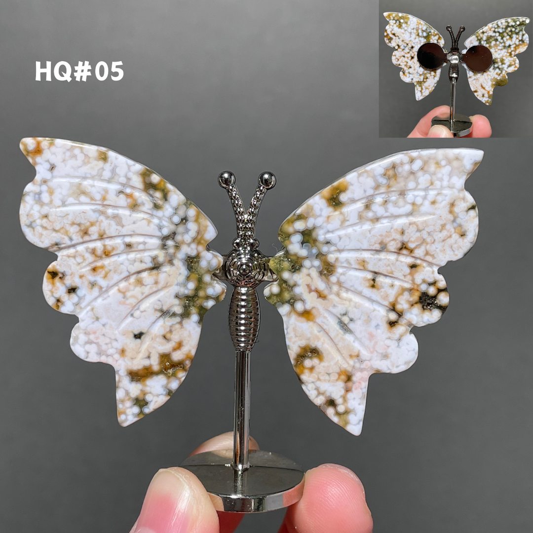 Unique,8th Vein Ocean Jasper Butterfly