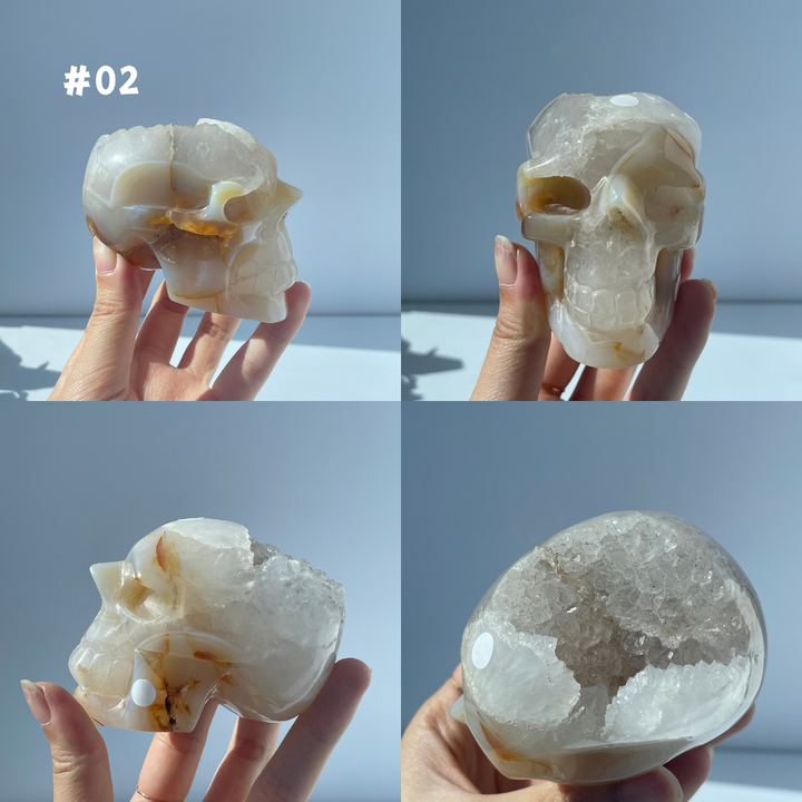 Big Sale,Agate Geode Skull