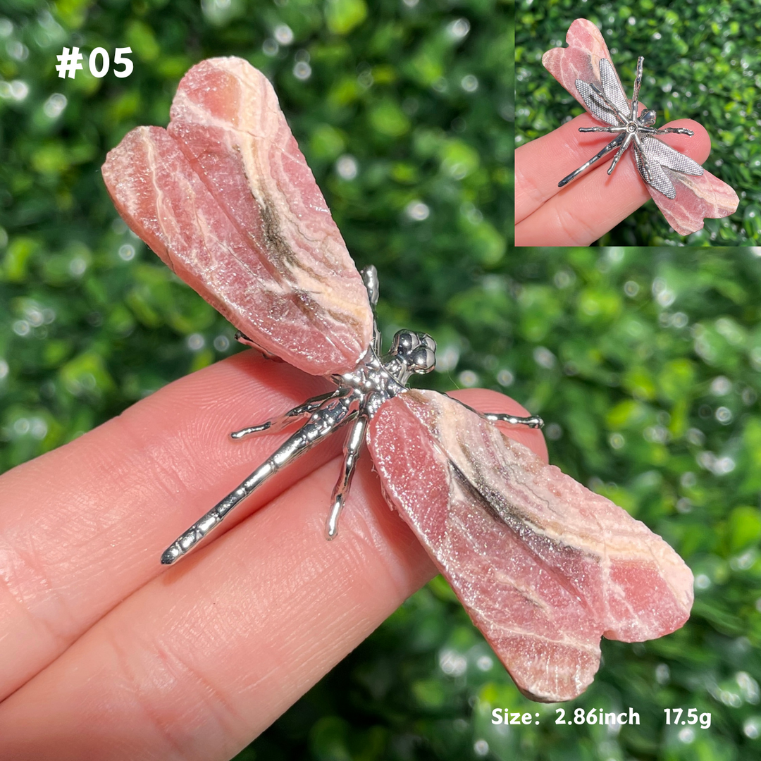 Unique,Rhodochrosite Dragonfly