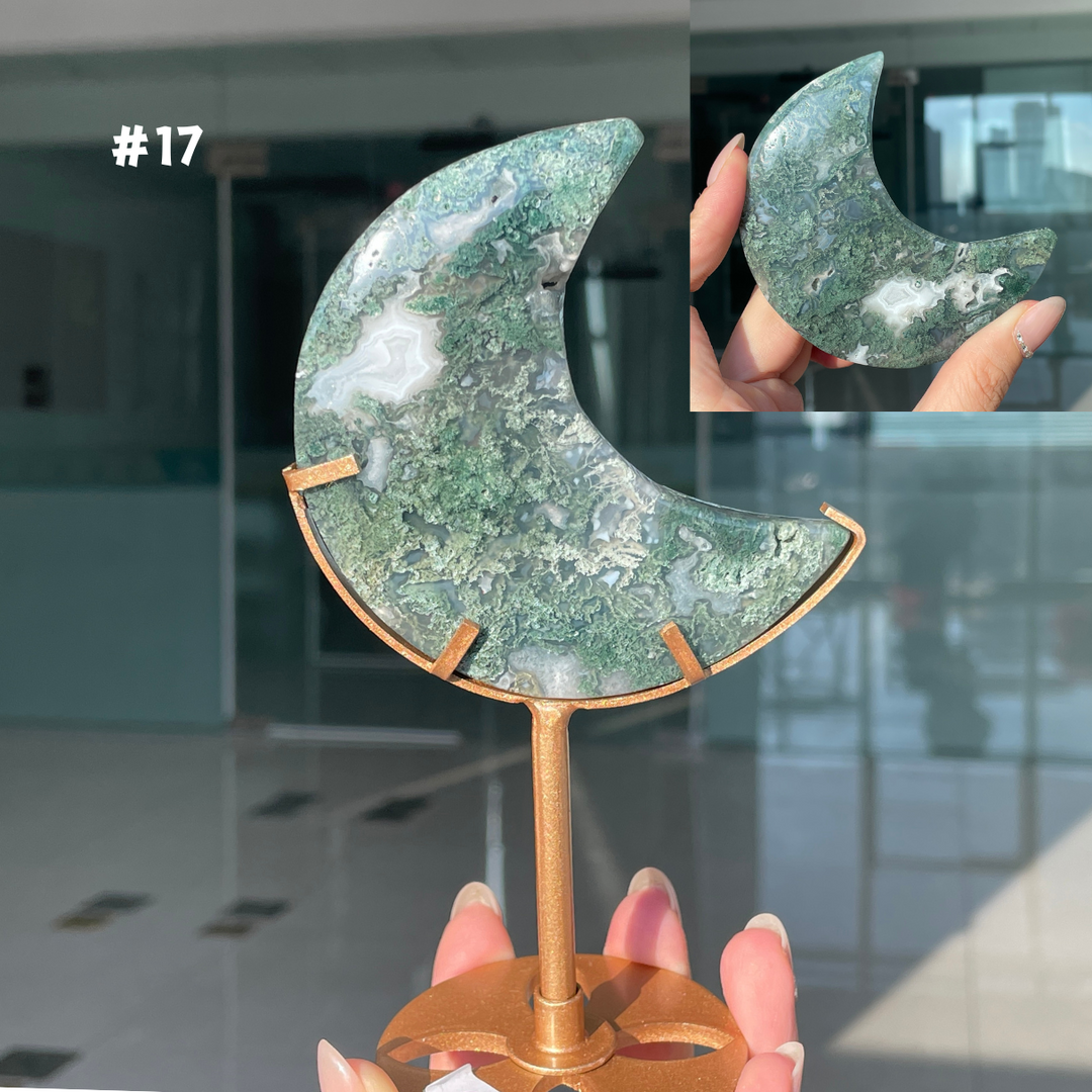 Unique,Moss Agate Moon
