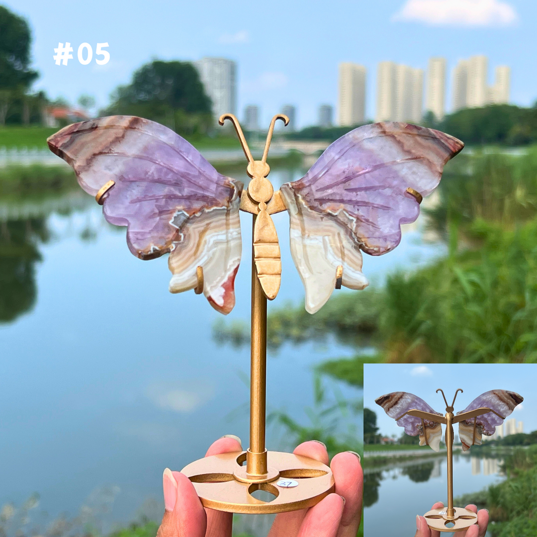 Amethyst Agate Butterfly