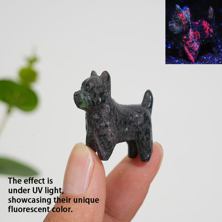 Natural Crystal Adorable Mini West Highland Carving