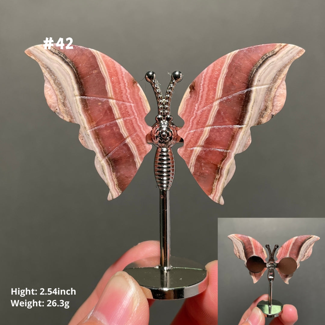 Unique,2.3"+Rhodochrosite Butterfly