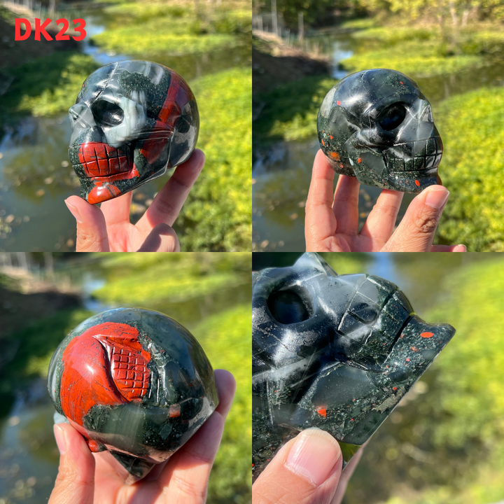 African Bloodstone Skull