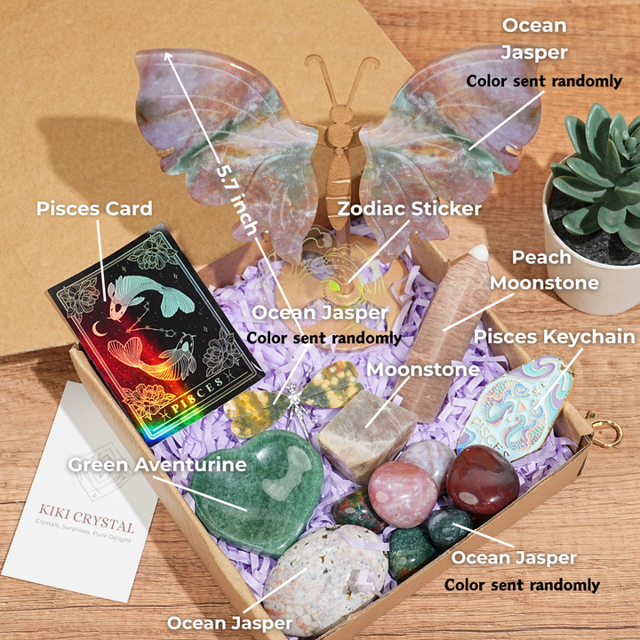 Exclusive Natural 12 Zodiac Crystal Healing Set
