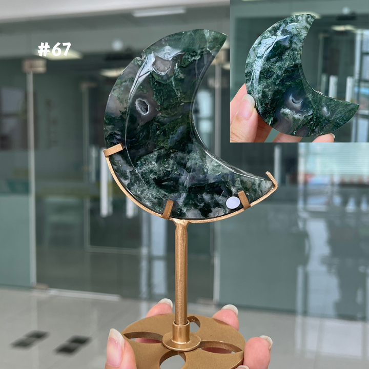 Unique,Moss Agate Moon