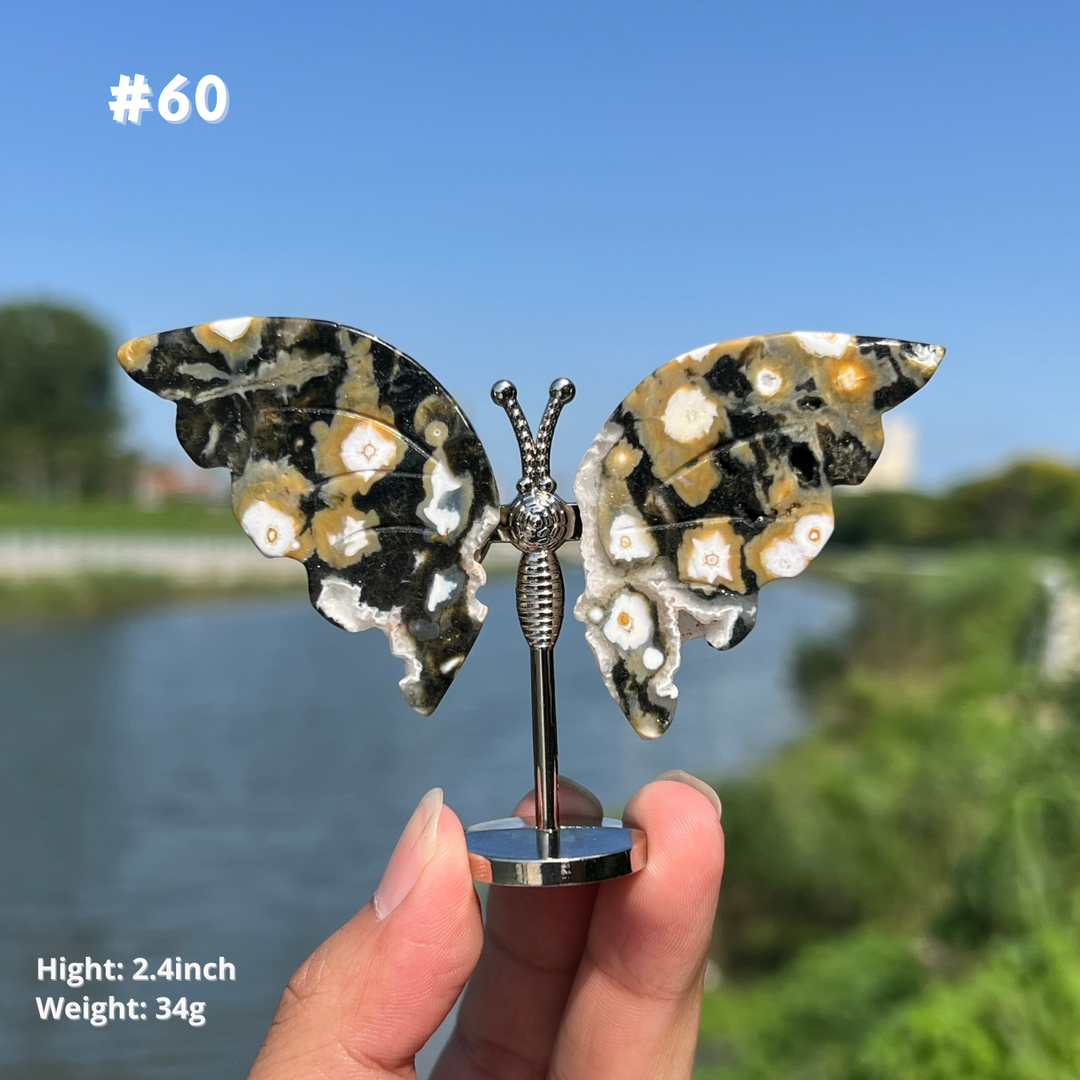 Unique,8th Vein Ocean Jasper Butterfly
