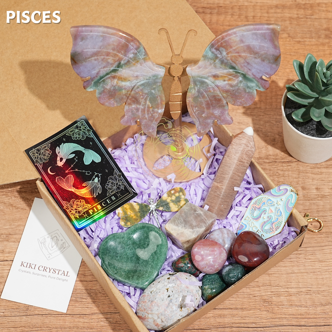 Exclusive Natural 12 Zodiac Crystal Healing Set