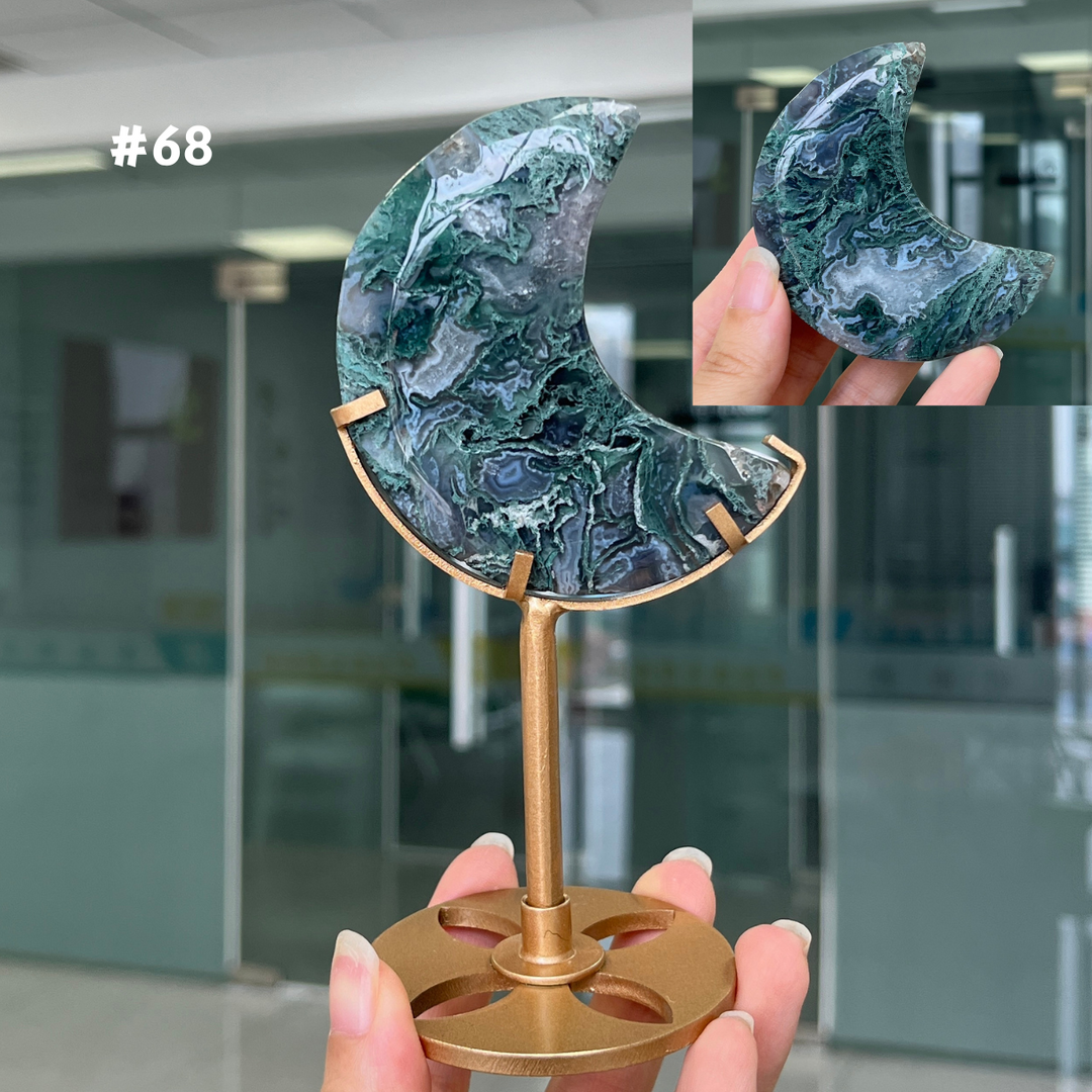 Unique,Moss Agate Moon