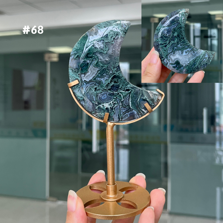 Unique,Moss Agate Moon