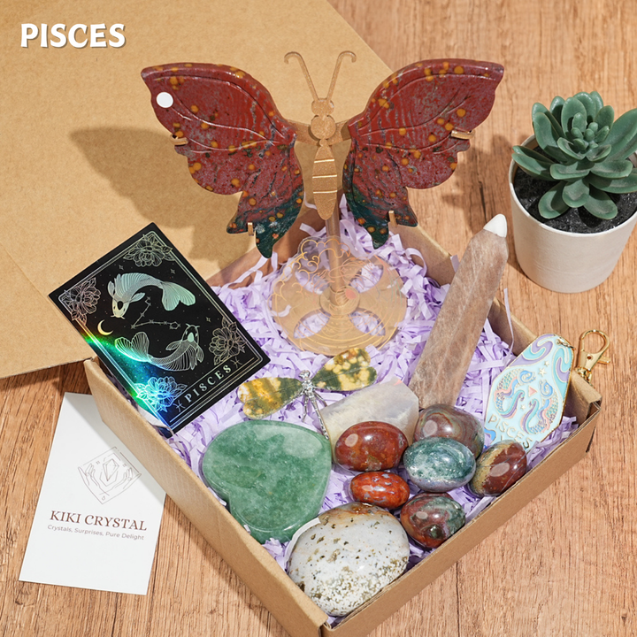 Exclusive Natural 12 Zodiac Crystal Healing Set
