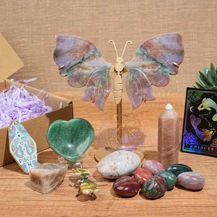 Exclusive Natural 12 Zodiac Crystal Healing Set