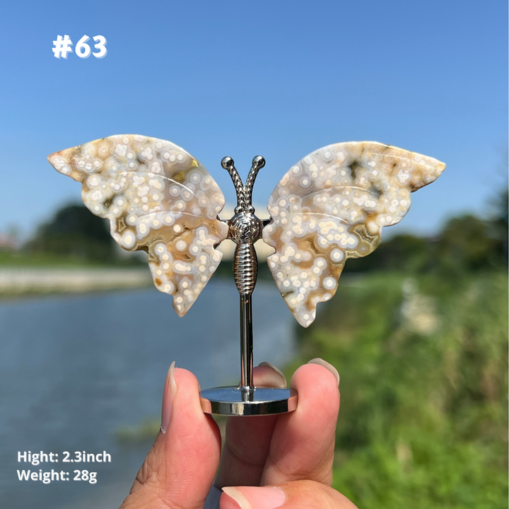 Unique,8th Vein Ocean Jasper Butterfly