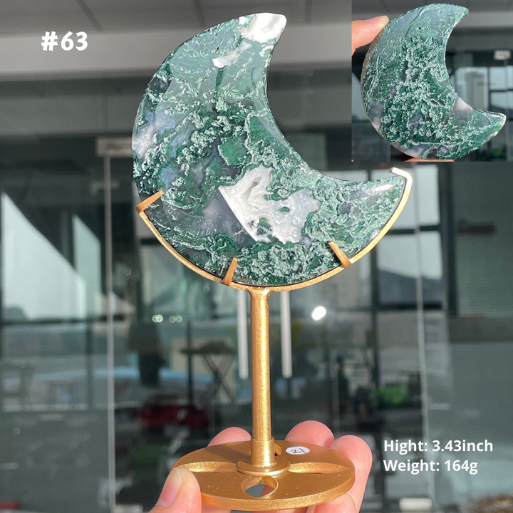 Unique,Moss Agate Moon