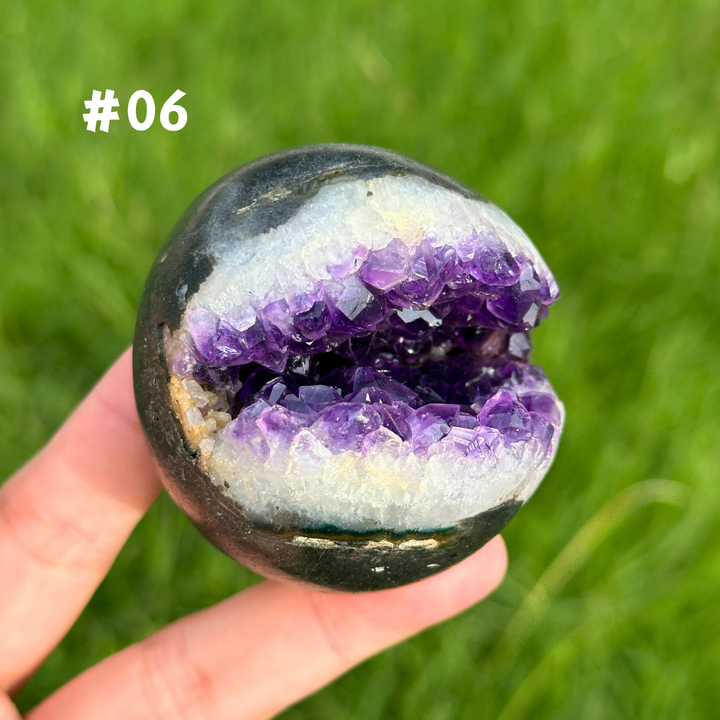 Unique,Amethyst Geode Sphere