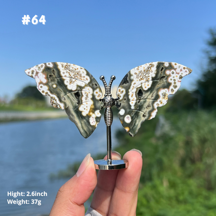 Unique,8th Vein Ocean Jasper Butterfly