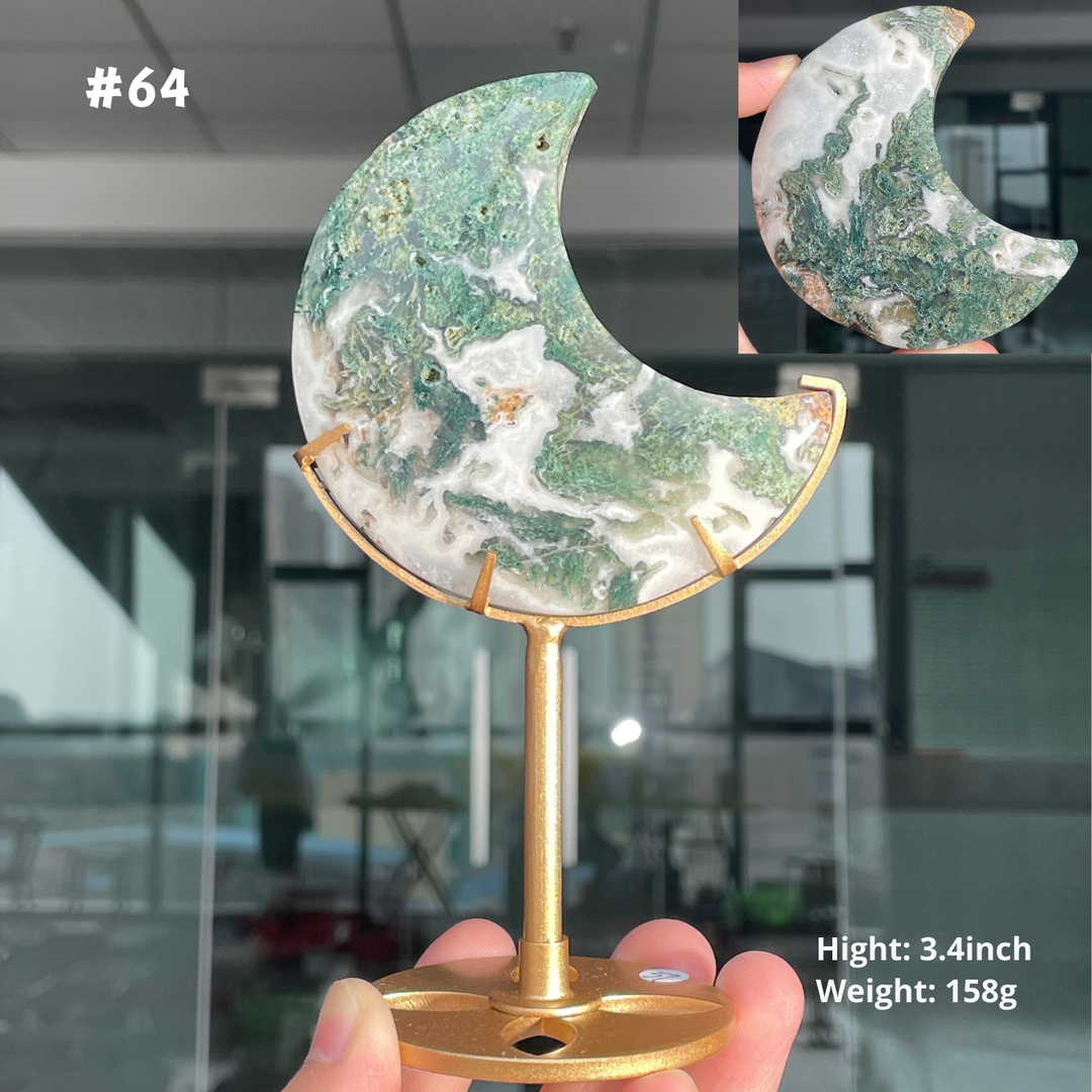 Unique,Moss Agate Moon
