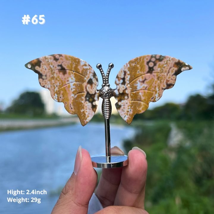 Unique,8th Vein Ocean Jasper Butterfly
