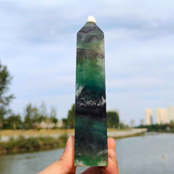 Natura Feather Fluorite Tower
