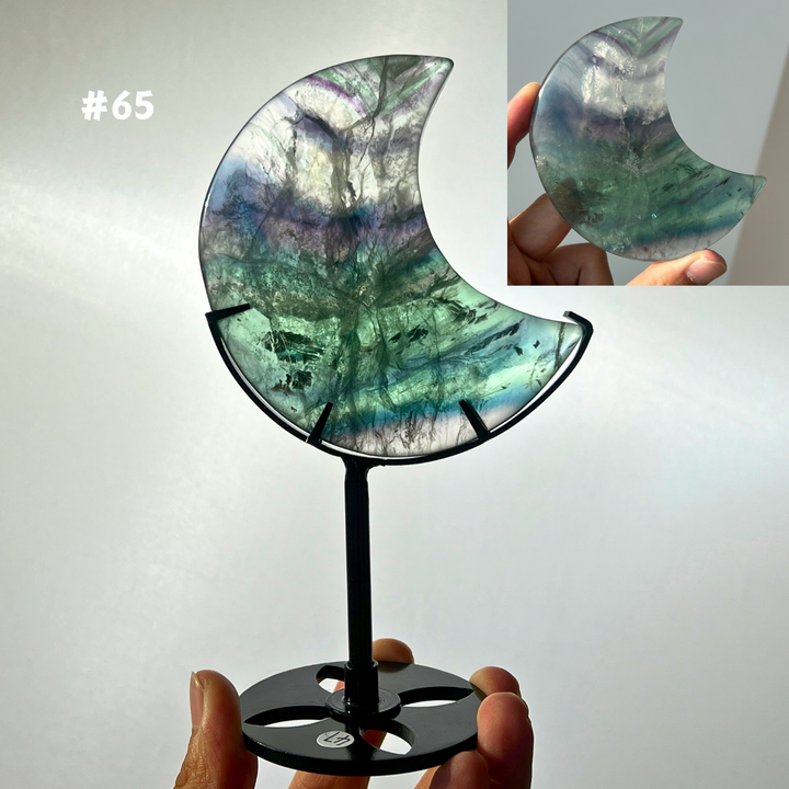 Unique,Rainbow Fluorite Moon