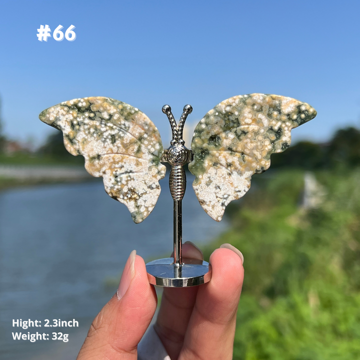 Unique,8th Vein Ocean Jasper Butterfly
