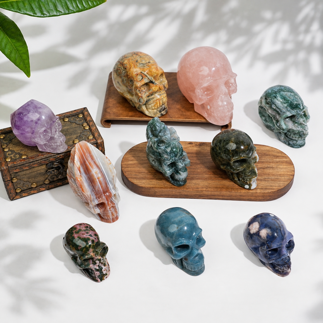 Unique,Natural Crystal Skull
