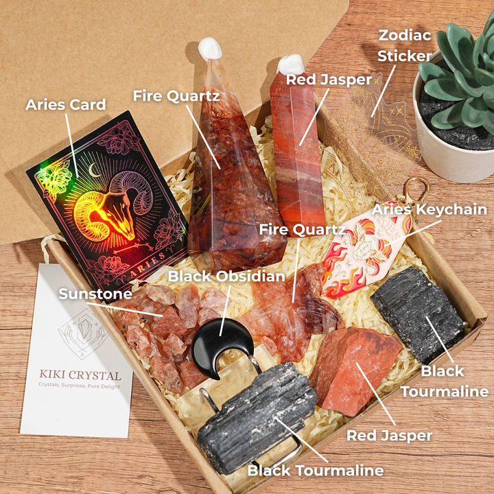 Exclusive Natural 12 Zodiac Crystal Healing Set