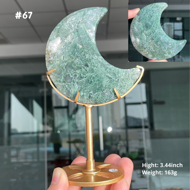 Unique,Moss Agate Moon