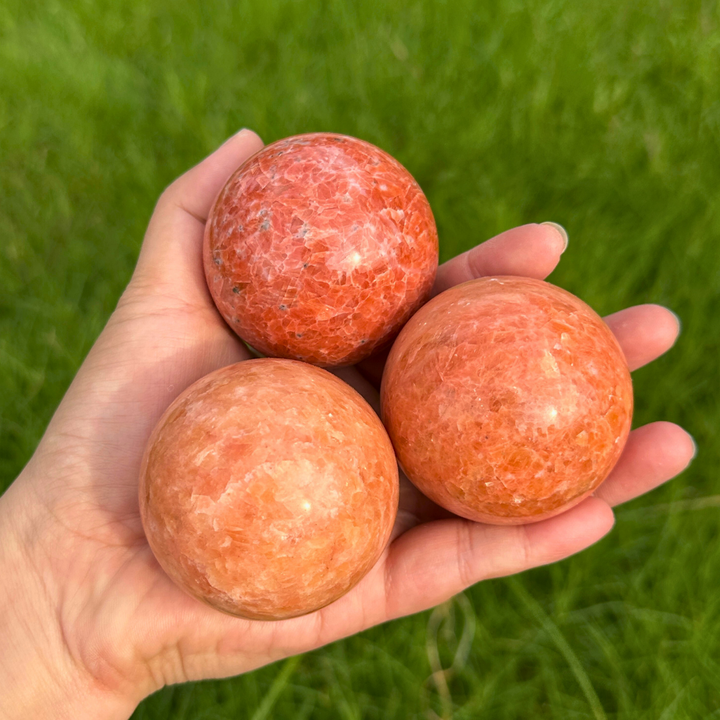 Natural Orange Calcite Sphere