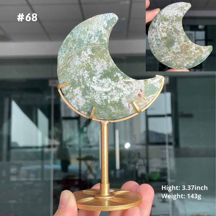 Unique,Moss Agate Moon