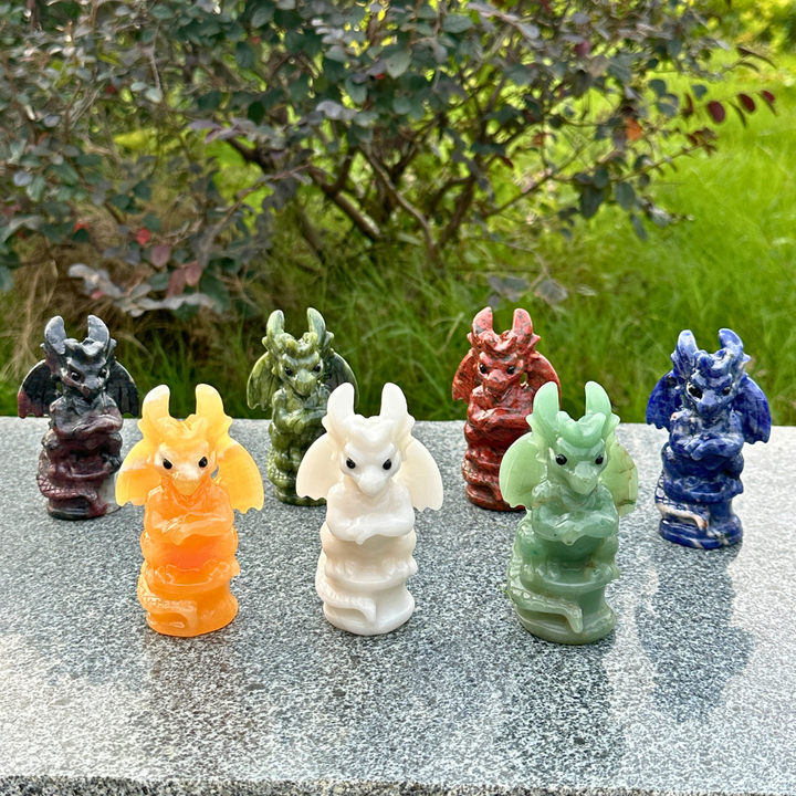 Natural Carving Crystal Quartz Dragon Figurine