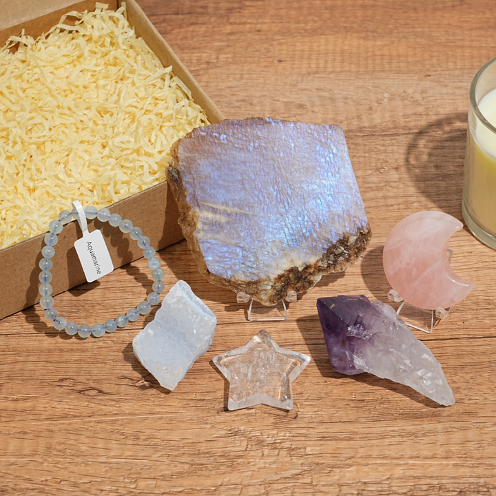 Self-Love & Chakra Healing Crystal Set– Abundance, Focus & Energy Protection