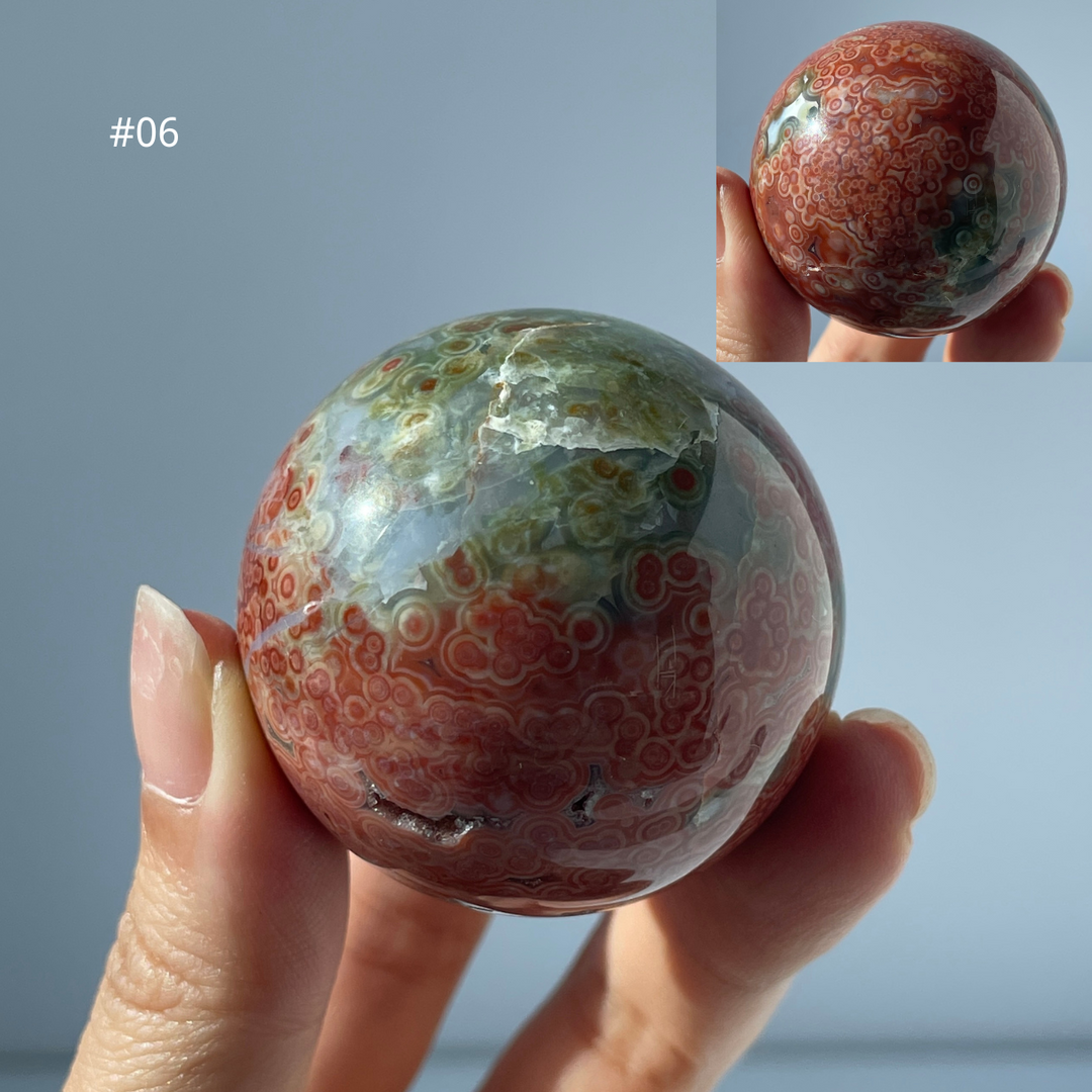 Big Sale,5th Vein Ocean Jasper Sphere