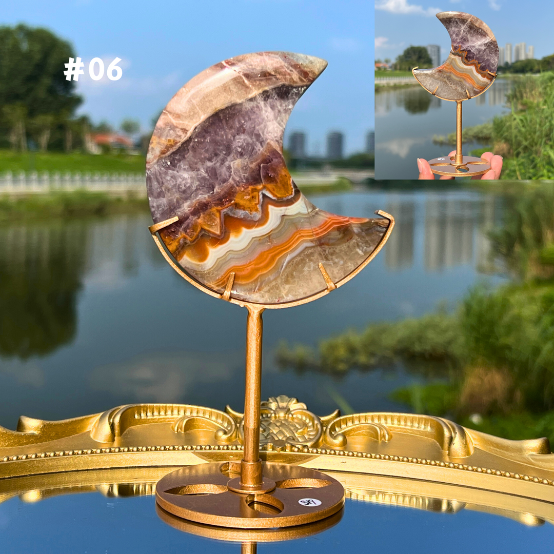Amethyst Agate Moon