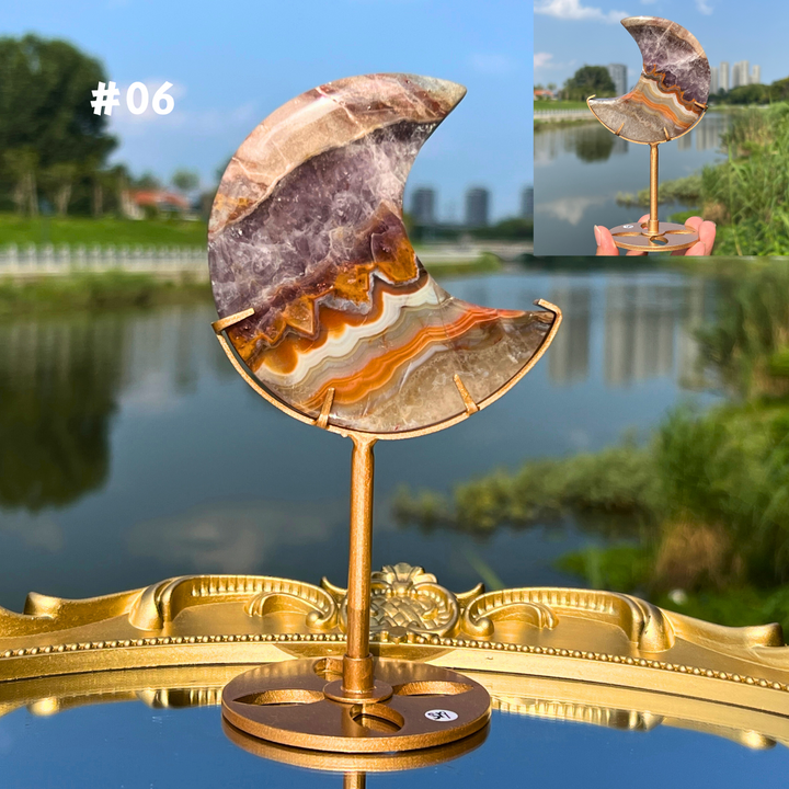 Amethyst Agate Moon