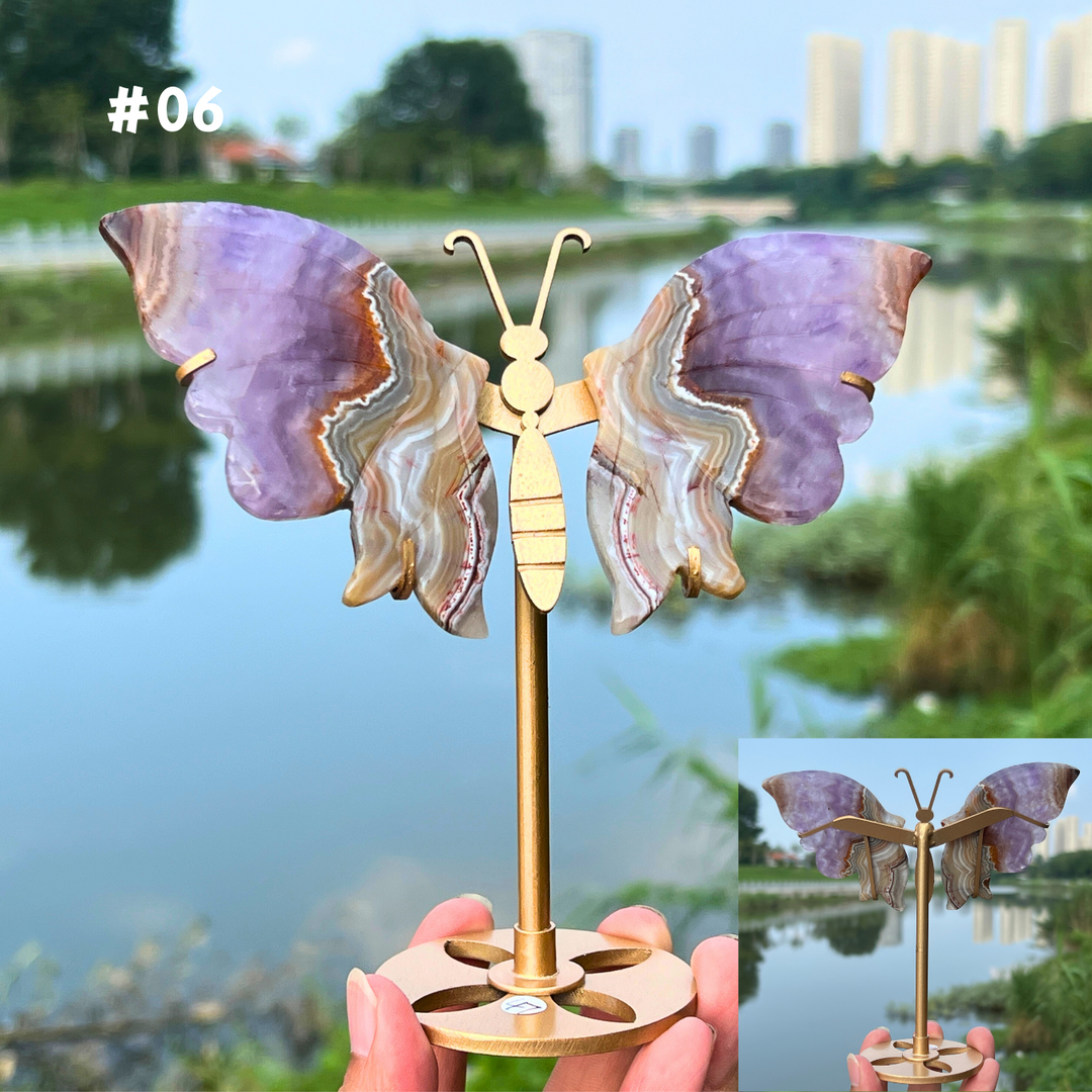 Amethyst Agate Butterfly