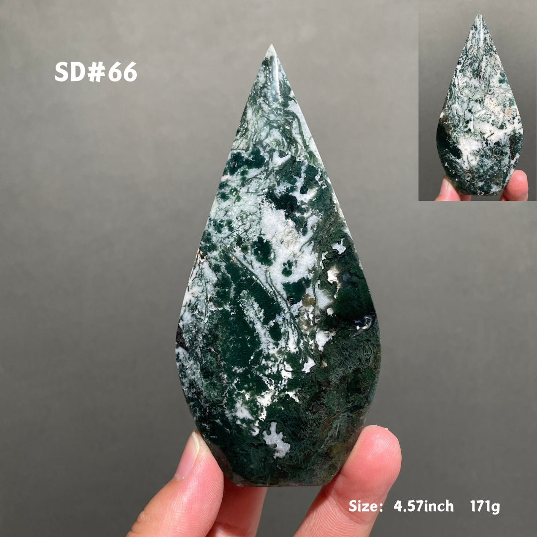 Unique,Moss Agate Teardrop