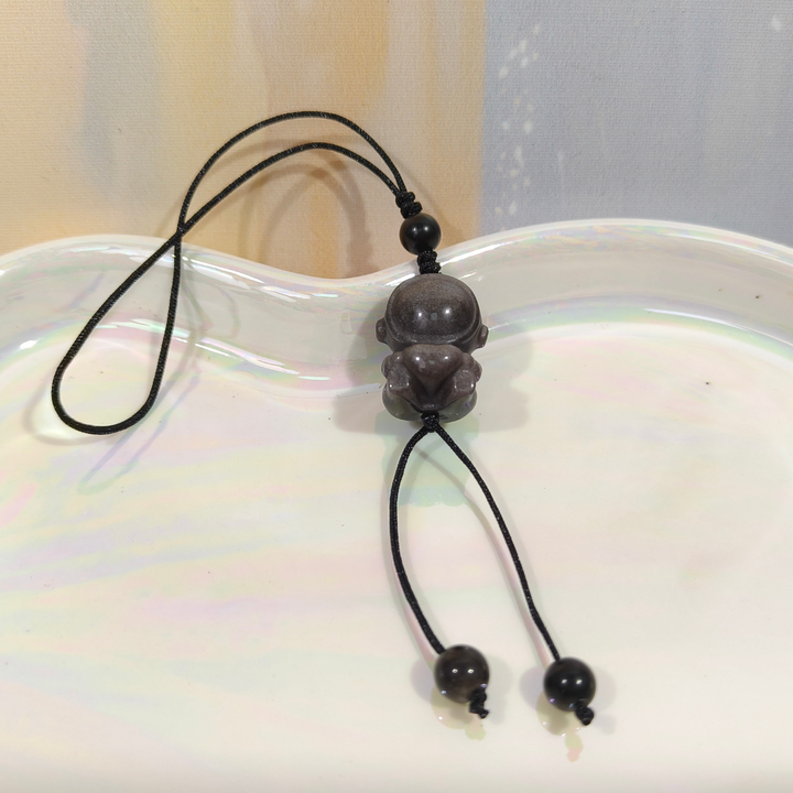 Silver Obsidian Cell phone Ornaments
