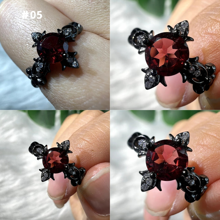 Garnet Black Ring Group,S925