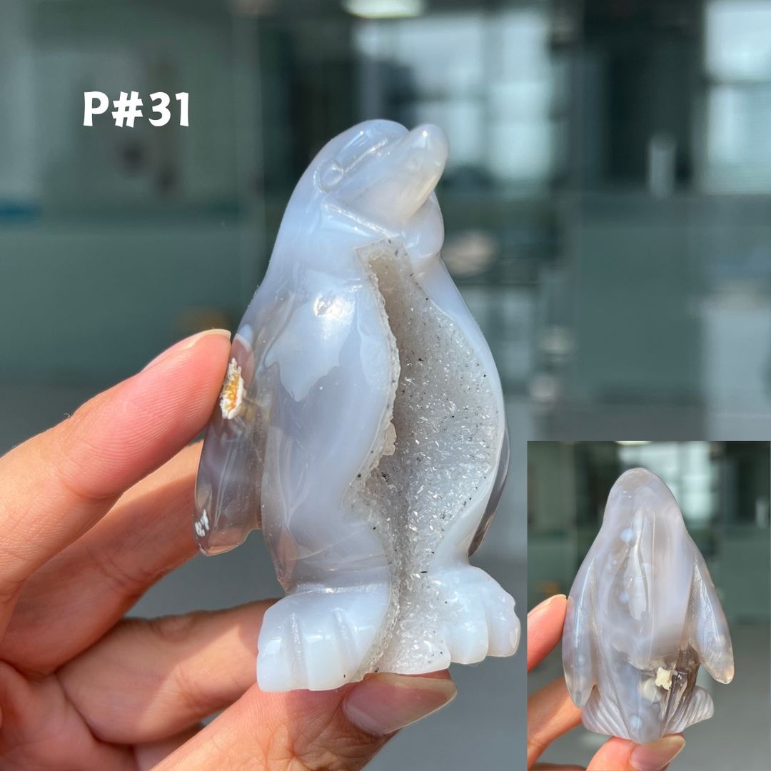 Unique, Agate Geode Penguin